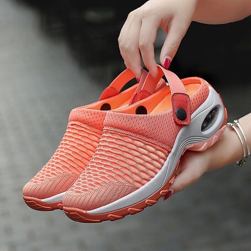 Scarpe da passeggio donna Mules sneakers slip on donna rete traspiranti zoccoli estivi - Foto 46 di 60