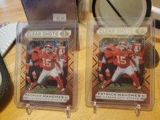3) 2020 ILLUSIONS PATRICK MAHOMES CLEAR SHOTS ACETATE INSERT CARDS  CHIEFS  MVP