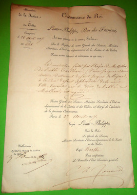 1837 Orden des Königs Ernennung des Bischofs Montpellier Saint Jacques Beziers
