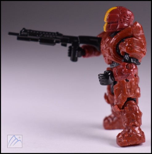 HALO MEGA BLOKS UNSC CRIMSON RED SPARTAN GUNGNIR MINI FIGURE 97449 FLAME WARTHOG - Picture 2 of 5