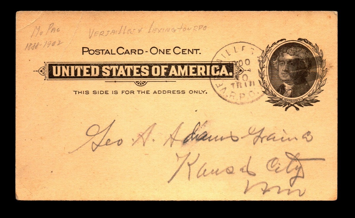 1900 Versailles & Lexington RPO Card - L25070 | eBay