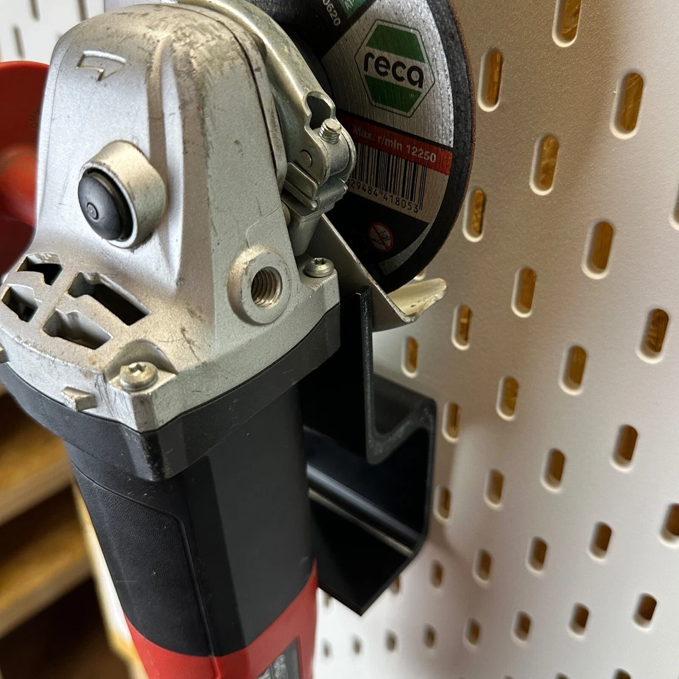 Wandhalter für Winkelschleifer Trennschleifer Flex für Ikea Skadis Lochwand - Bild 2 von 3