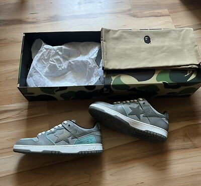 A Bathing Ape Bape SK8 Sta Grey Turquoise