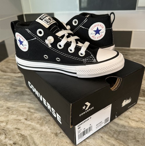 BRAND NEW! WITH BOX! CHUCK TAYLOR ALL STAR MADISON BLACK SIZE CHILD 12