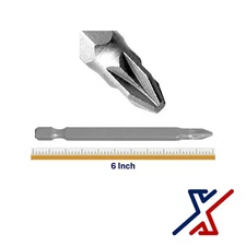 # 2 Pozidrive /Pozidriv Driver Bit, 6" Long by X1Tools (1 Bit - 100 Bits)