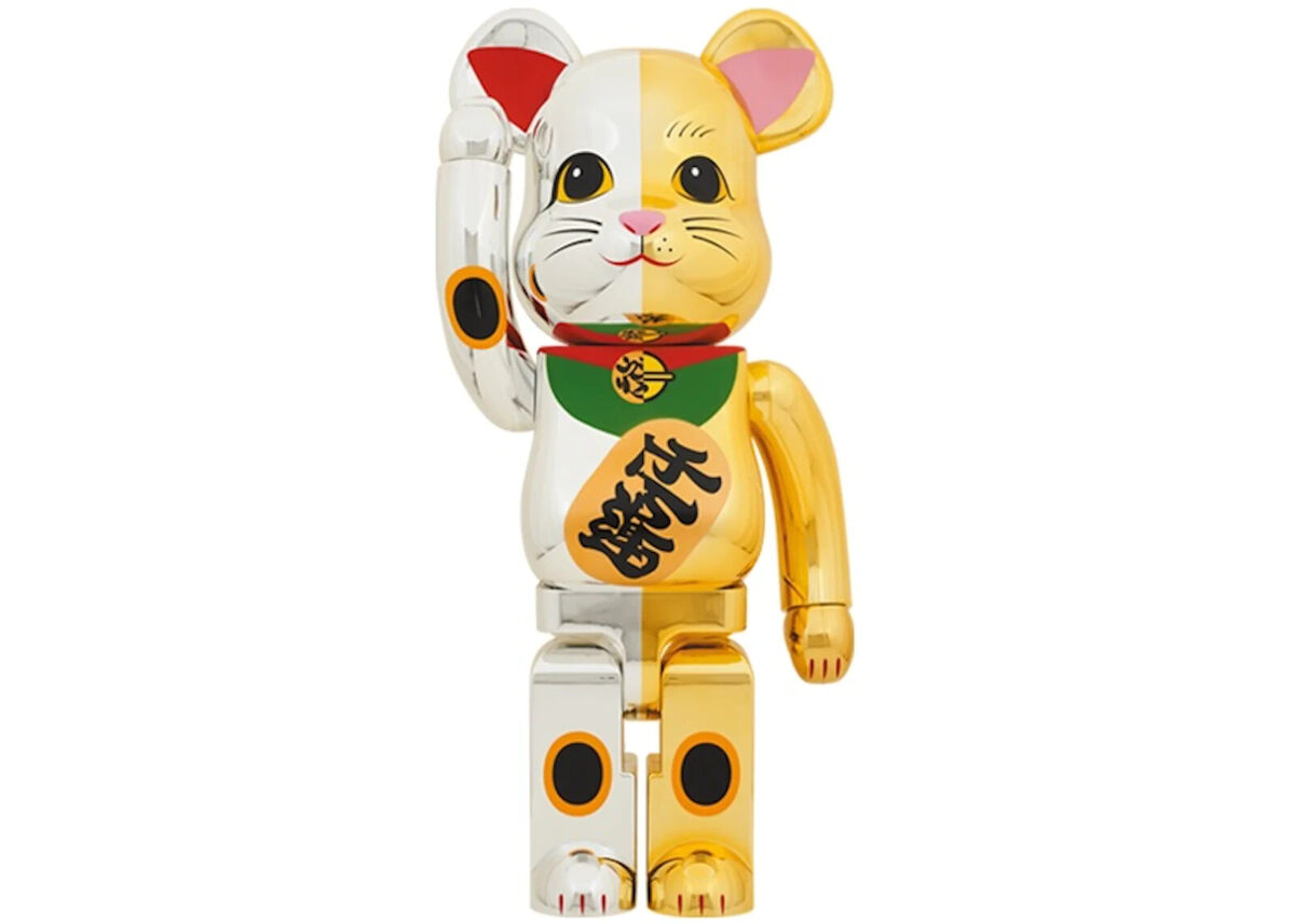 Maneki Neko Good Luck Silver Gold Chrome 10 million 1000 Maneki Neko Good Luck Silver Gold Chrome 10 million 1000