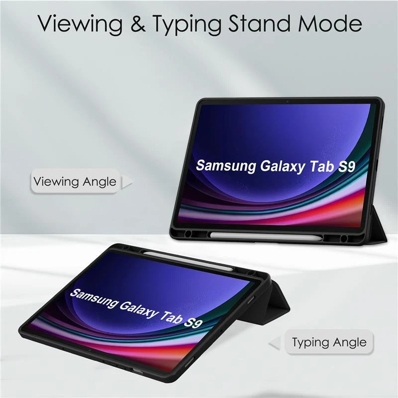 Hybrid Case For Samsung Galaxy Tab S9 S9+ Plus Tablet Smart Leather Stand Cover - Image 4 of 4