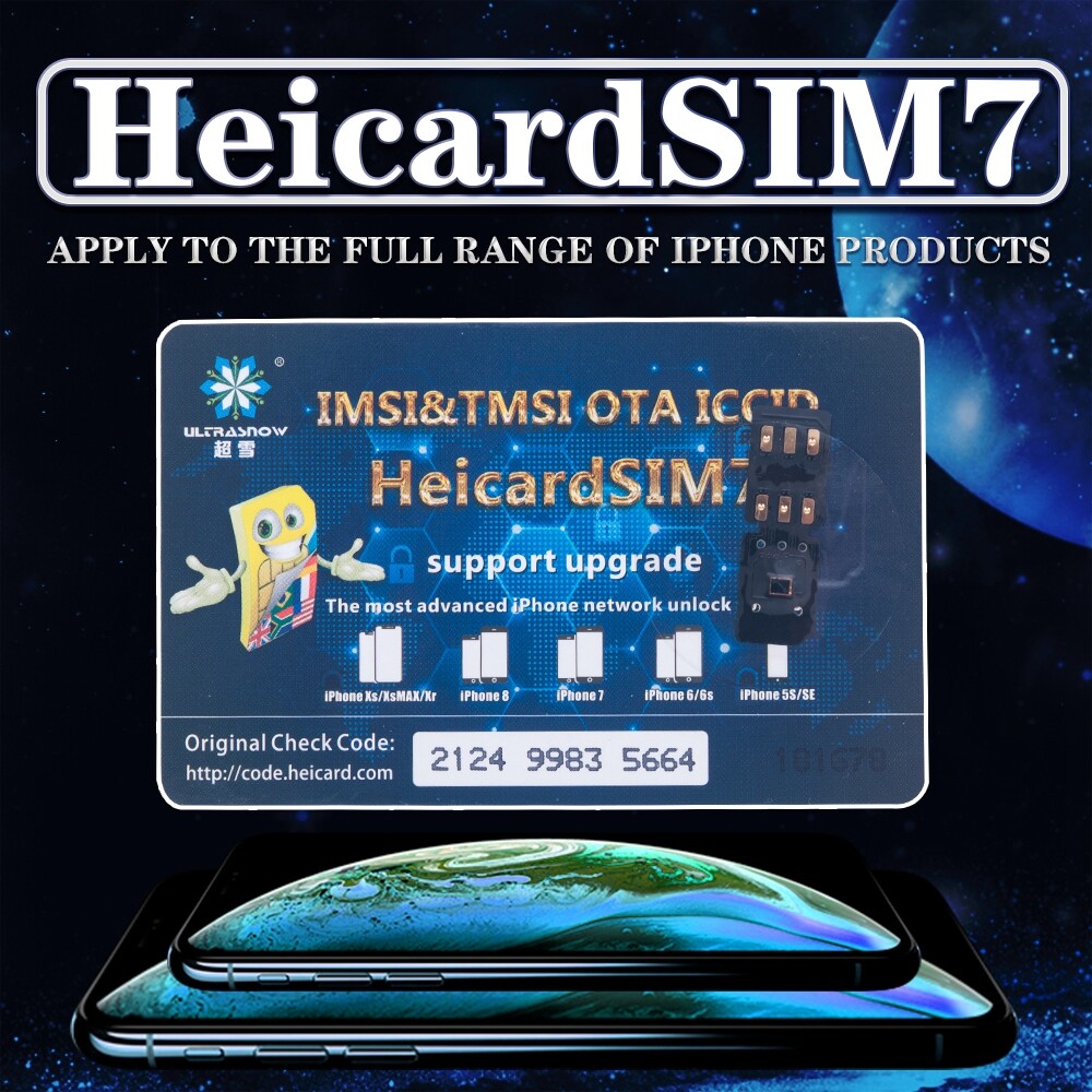 HEICARD UNLOCK Chip for iPhone X XS 8 7 Plus Unlocking Sim Card Newest ICCID - Picture 3 of 12