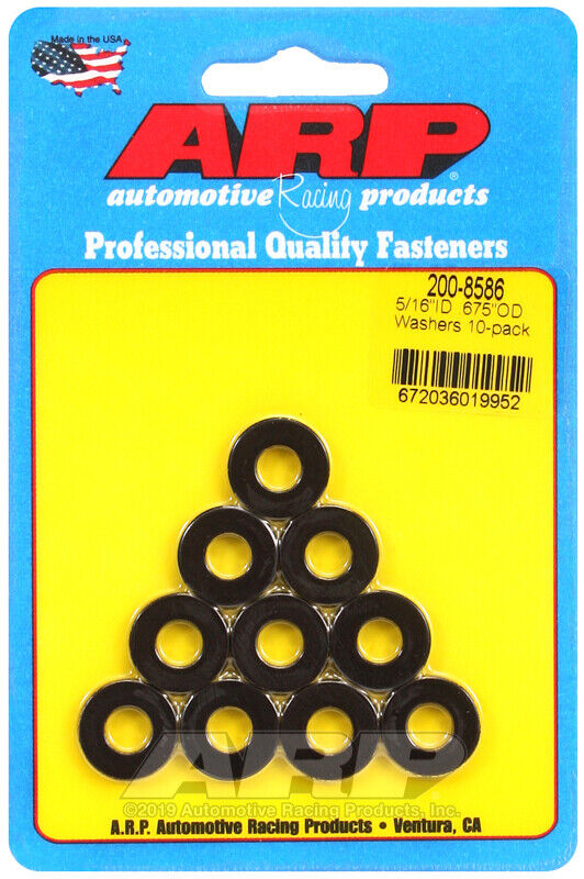 ARP Black Washers - 5/16 ID x .675 OD (10) ARP Black Washers - 5/16 ID x .675 OD (10)