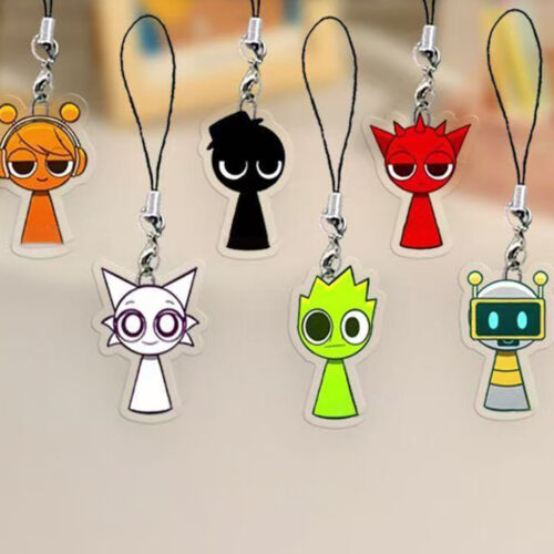 For Cute Cartoon Keychain Pendants Game Character Purse Charm