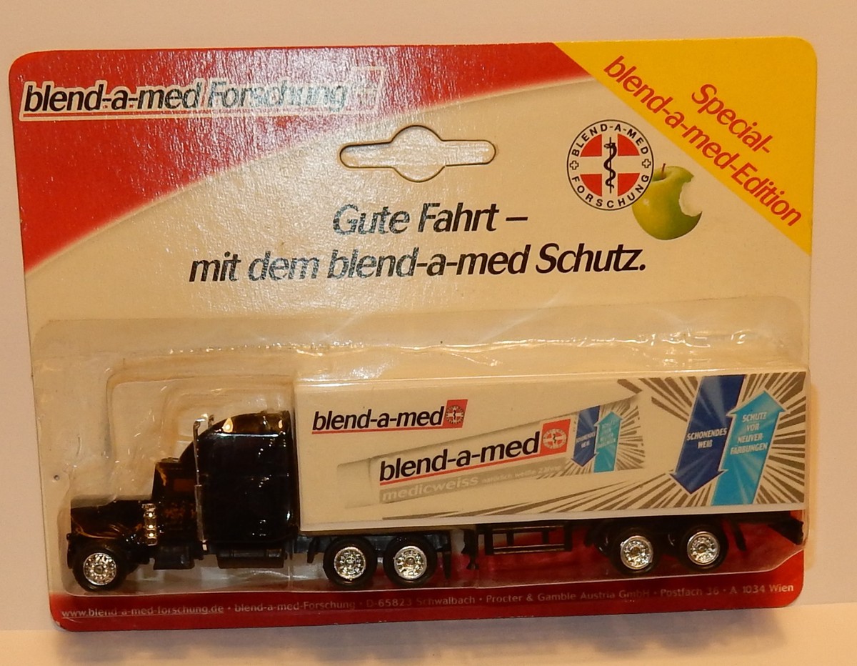 Camion Peterbilt 378 1/87 Grell HO - Modèle Réduit Dentifrice Blend-a-Med, Occasion En Boîte