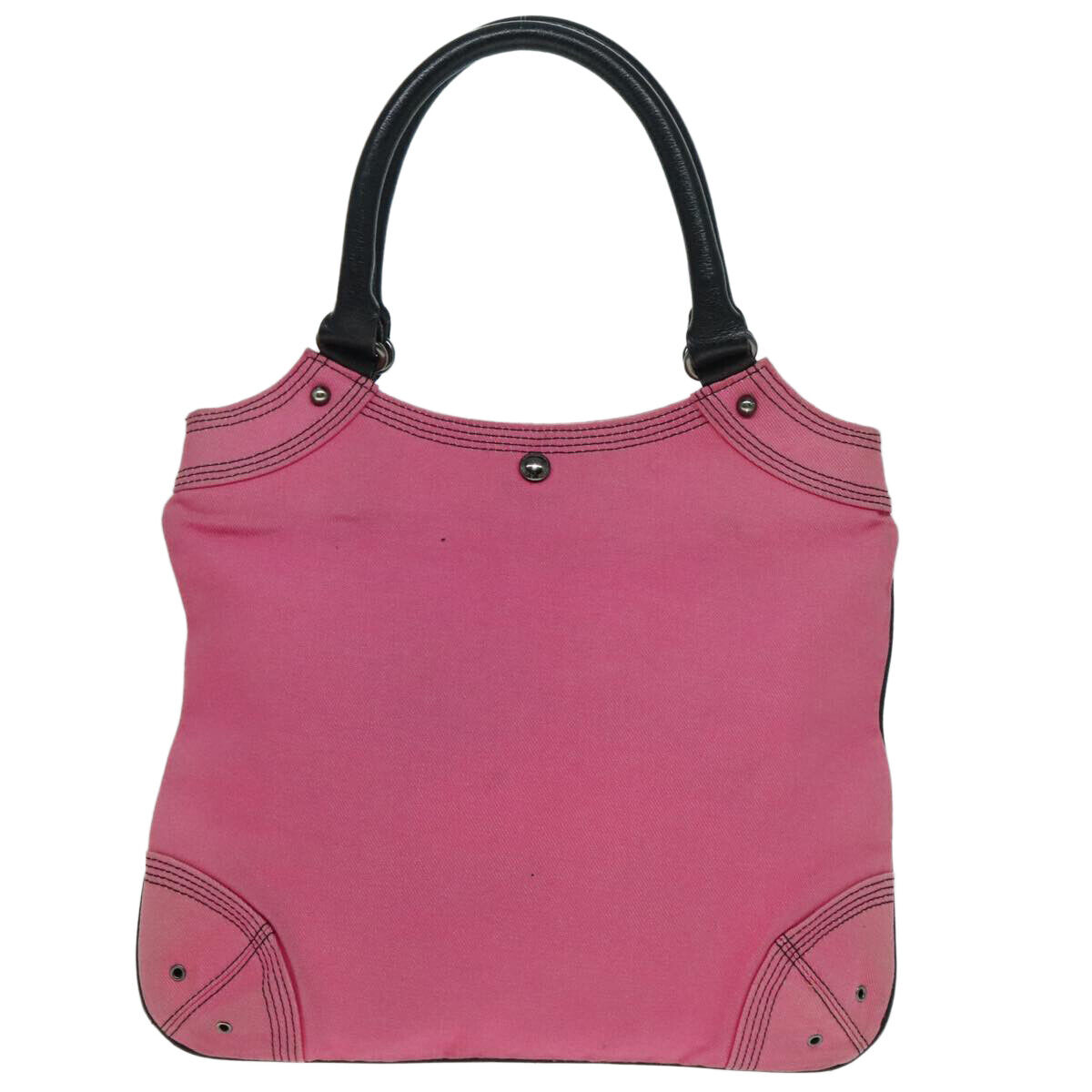 BURBERRY Blue Label Tote Bag Canvas Leather Pink Black BURBERRY Blue Label Tote Bag Canvas Leather Pink Black