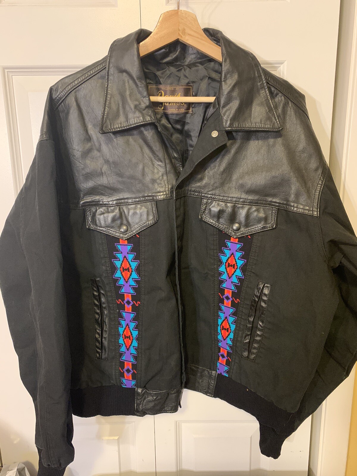 Vintage David James Native Pattern Jacket Blacksm… - image 3