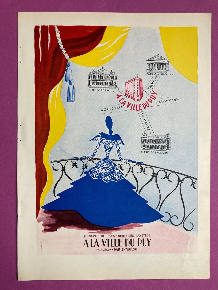 Publicité 1945 d'Orsay Paris parfum presse collection décoration