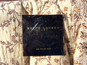 Ralph Lauren  Plage d'Or Sepia Comfort European Tailored Sham Brand New