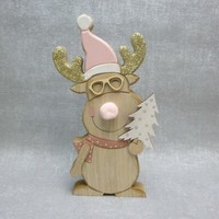 Formano Holz Elch Hirsch Mit Tanne Deko Weihnachten Winter Geschenk