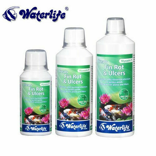 Waterlife Myxazin P Koi Fish Pond Treatment Ulcers Fin & Body Rot 250