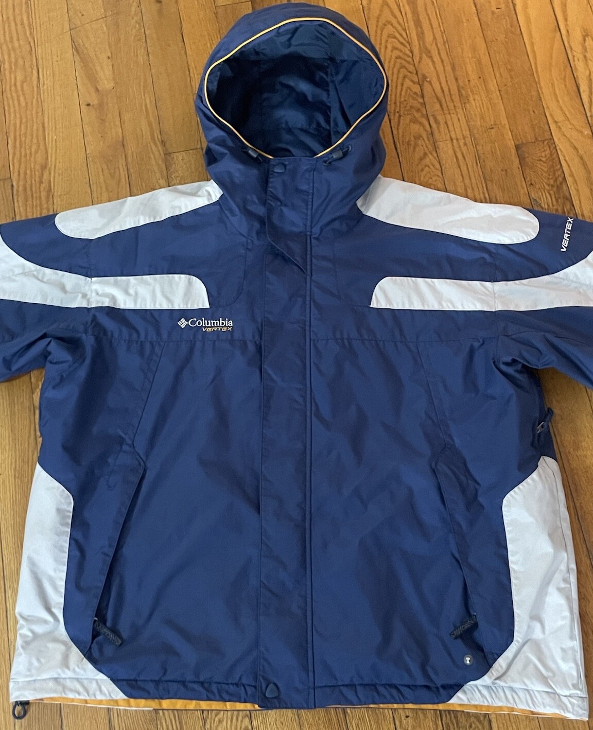 VTG Columbia Vertex Mens XL Waterproof Breathable Lined Hooded Zip Jacket