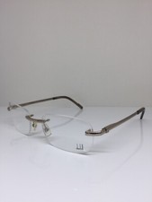 New Vintage Dunhill 027 Eyeglasses Rimless DU02704 C. 04 Shiny Gold 56mm Italy