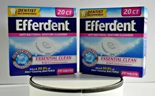 Efferdent Anti-Bacterial Denture 5 in 1 Cleansing System 20 Count - 2 Packages