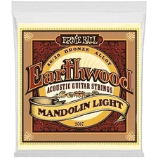 Ernie Ball Mandolin Strings Earthwood Light 80/20 Bronze Loop End 9 to 34