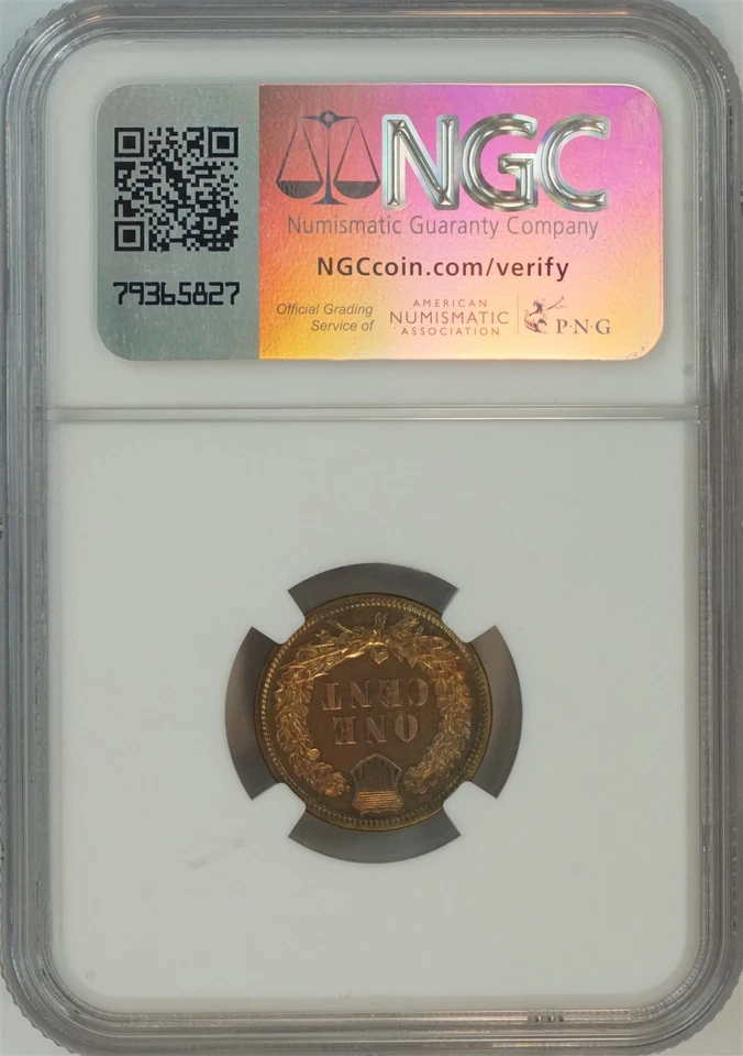 1897 Indian Head Cent PROOF PF 64 RB NGC 1C US COIN Penny ONLY 1,938 Minted! - Image 2 of 4