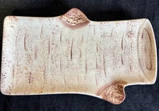 Boston International Tree Trunk Ceramic Dish – Rustic Speckled Brown, 7" Wide