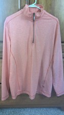 Tommy Bahama Island Zone orange quarter zip pullover size medium