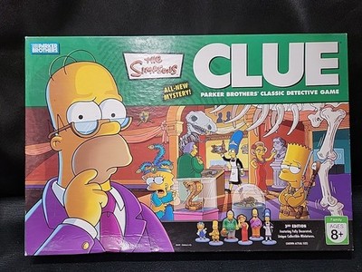 Simpsons Clue 3rd Edition Collectible Miniatures Board Game Vtg Parker Brothers