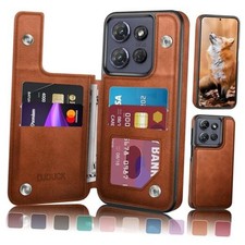 Designed for Moto G Power 2025 Case Wallet with Card Holder, A - Light Brown