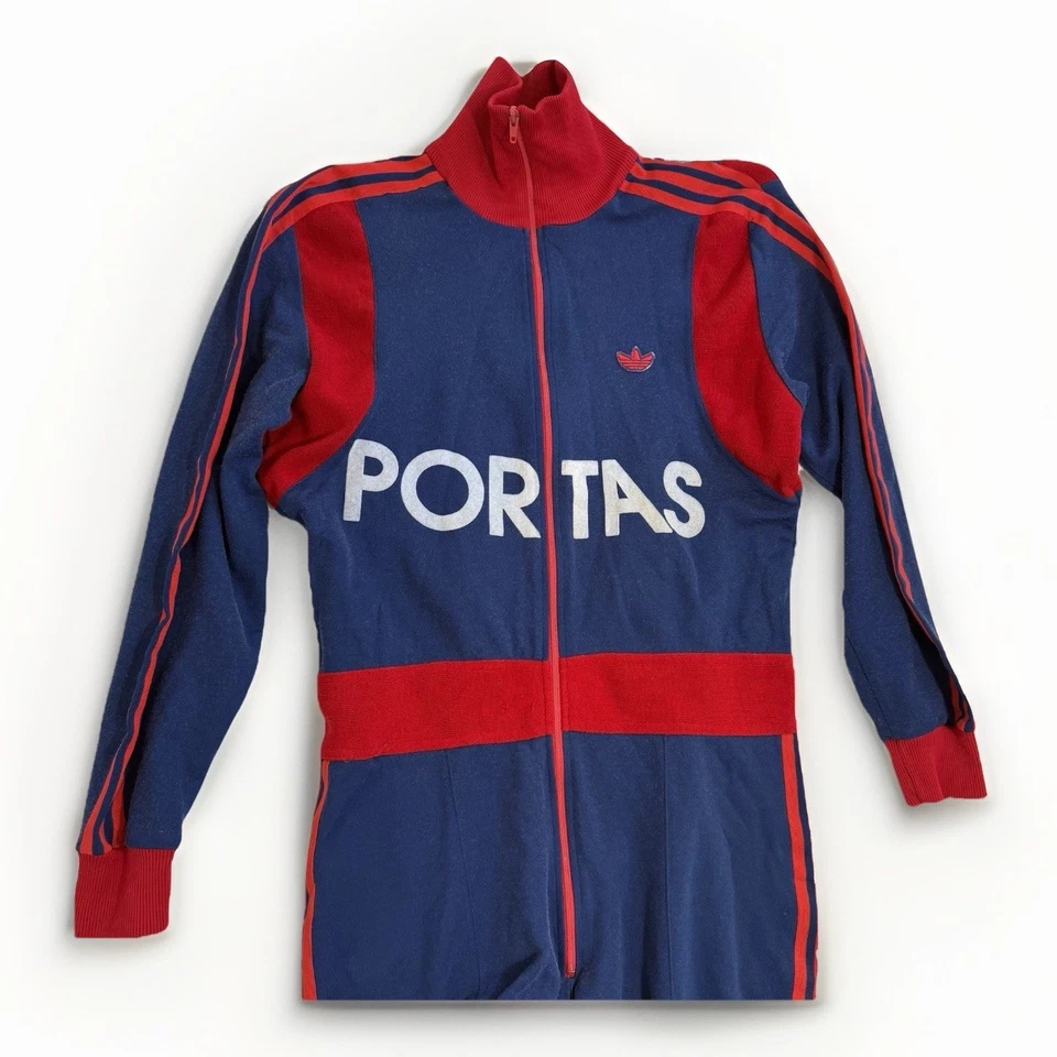 VINTAGE WEST GERMANY PORTAS ADIDAS 70-80s JUMPSUIT OVERALLS TRACKSUIT Sz XL (M) - Image 2 of 4