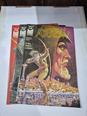 Green Arrow Lot of 3 #1, 2, 3, (1988) DC Comics 1st Print Comic Books