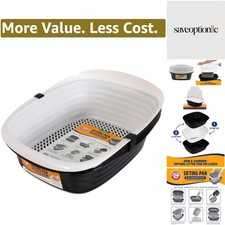 Large Sifting Litter Box Scoop Free Cat Litter Tray with Microban,