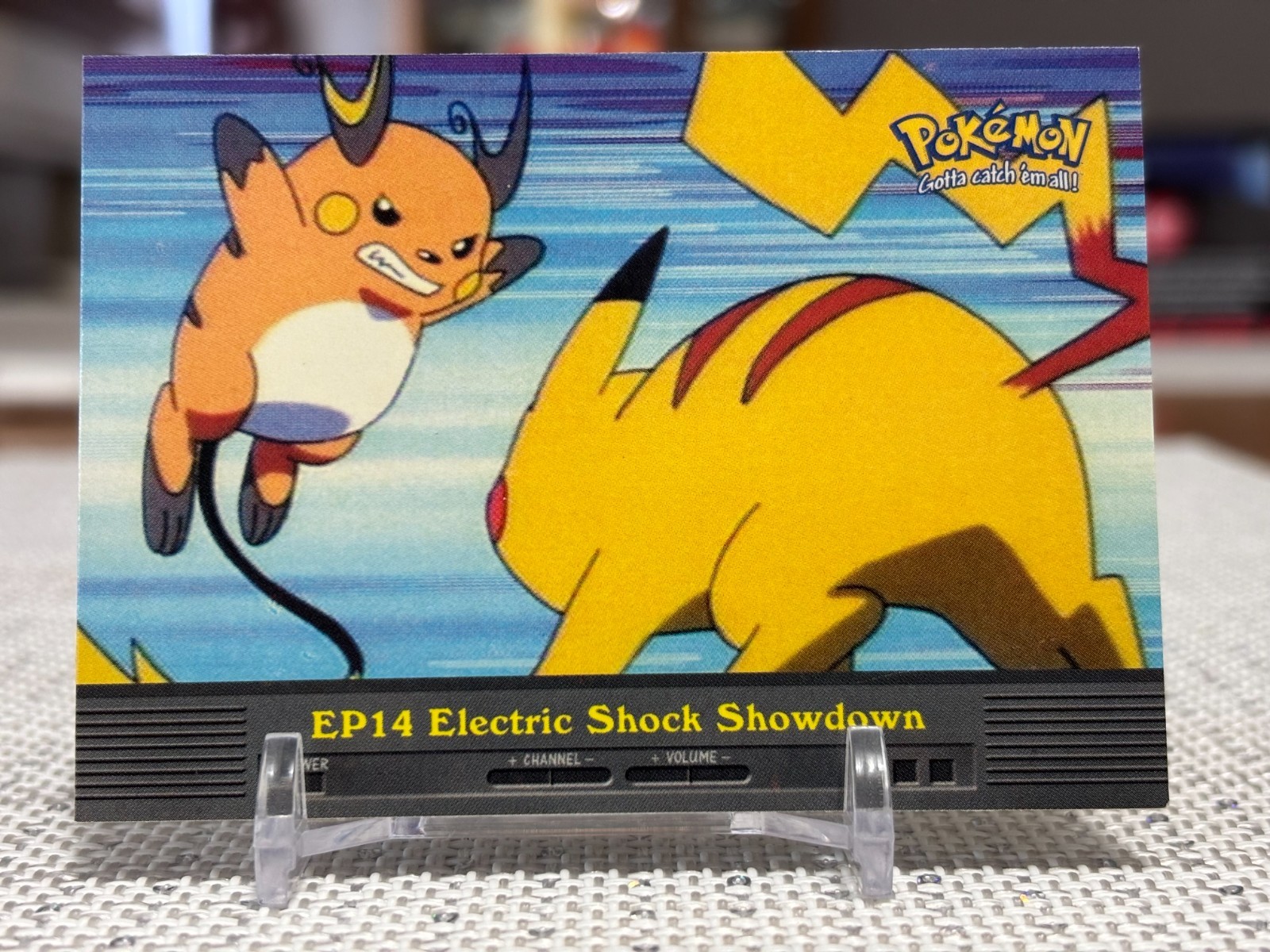 2000 Topps Pokemon Series 2 #EP14 (Electric Shock Showdown) Blue Logo LP