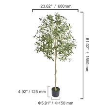 Succebuy Artificial Olive Tree 4/5/6FT Tall Faux Plant Secure PE Material Anti-T