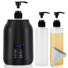 Massage Oil Warmer Heater with Dual 8.5oz 0.5 Fl Oz Pack of 2 , Black
