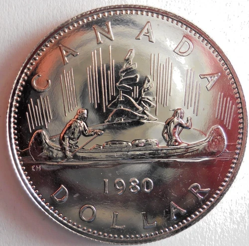 1980 CANADA DOLLAR - AU/UNC PROOF LIKE Coin - Lot B26