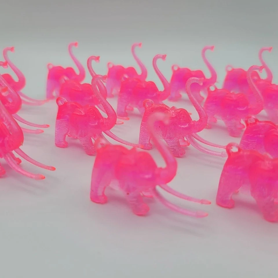 Marcador de colgador de cócteles vintage animales de zoológico años 60 Nron rosa elefante monos mezcla Foto 3 de 4