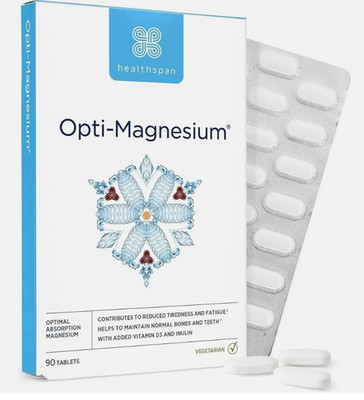 Healthspan Magnesium zur Knochen- und Muskelunterstützung Zusatz von Vitamin D3 & Inulin (D)