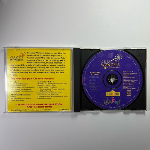 Sesame Street: Get Set To Learn PC Game Count numbers money patterns shapes 1996 - Afbeelding 3 van 7