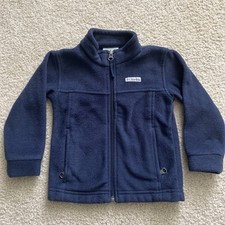 Columbia Toddler Boys Full Zip Fleece Jacket Navy Blue Size 3T