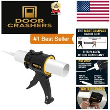 Gen-3 Compact No-Drip Caulking Gun - Lightweight  Patented Design 10oz 