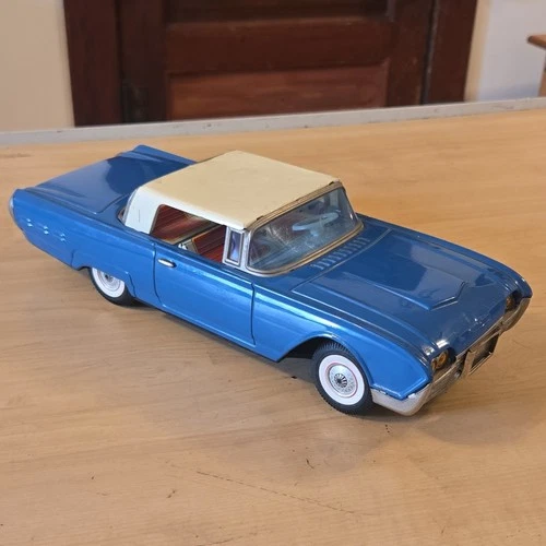 bandai Tin Thunderbird friction Toy Car  11.5"  not perfect but really nice