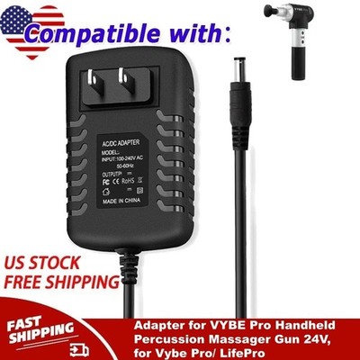 Adapter for VYBE Pro Handheld Percussion Massager Gun 24V, for Vybe Pro/ LifePro