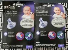 NEW Braun Thermoscan Hygiene Caps Accurate Lens Filters Ear Thermometer 40pk X 2