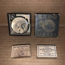 Rare Antique Expo Watch Camera With Box Spy Camera