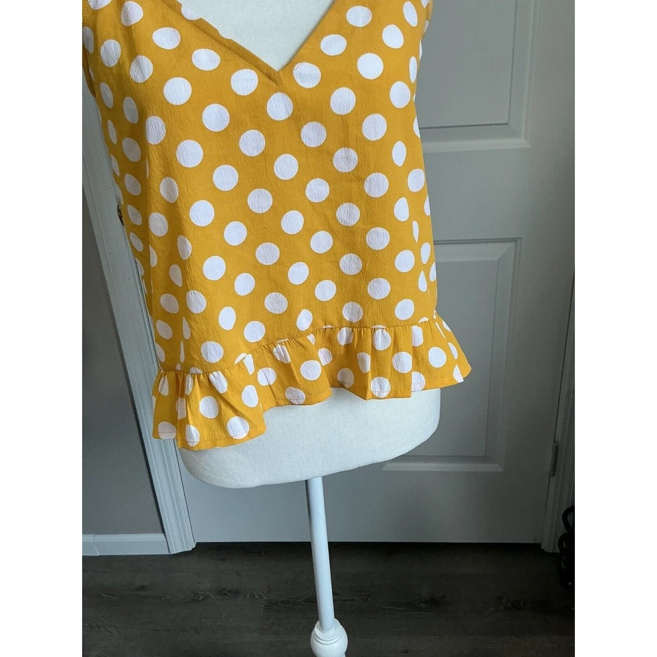 Volcom Womens Read The Room Spaghetti Strap Cami Top polka dot - Image 2 of 4