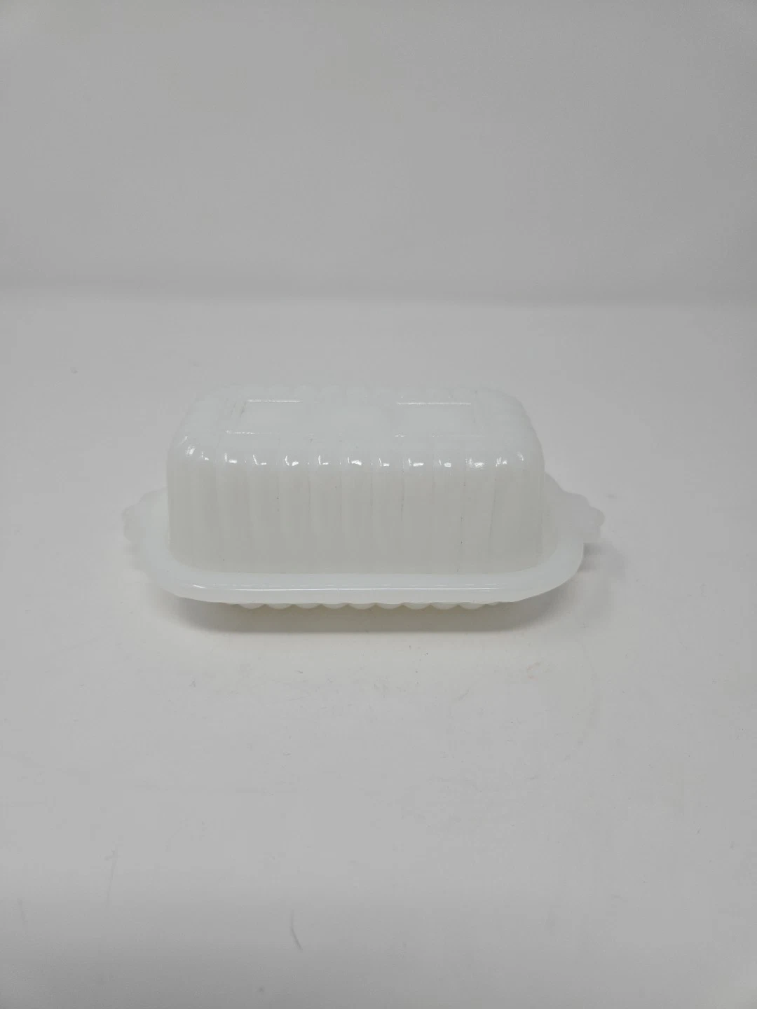 Vintage 1950'S Hazel Atlas White Milk Glass Half 1/4 Stick Butter Dish & Lid