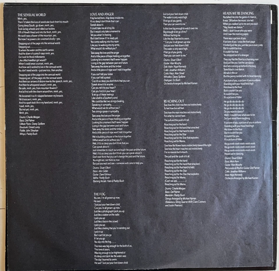 KATE BUSH THE SENSUAL WORLD LP 1989 COLUMBIA VG+ - Image 4 of 4