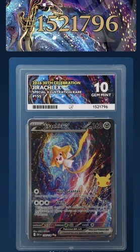 Pokémon TCG Jirachi 30th Anniversary Celebrations ACE 10 All Subgrades 10's